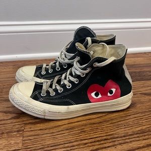 Converse Chuck Taylor All Star x Comme des Garcons Play High Top Black Size 7